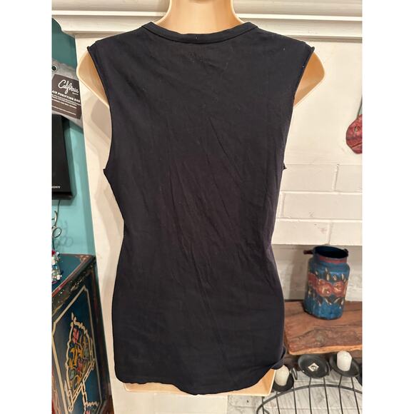 NWOT PROJECT SOCIAL DISTRESSED GRAPHIC BIKER EAGLE AMERICA BULL FLAG TANK TOP S - Picture 5 of 7